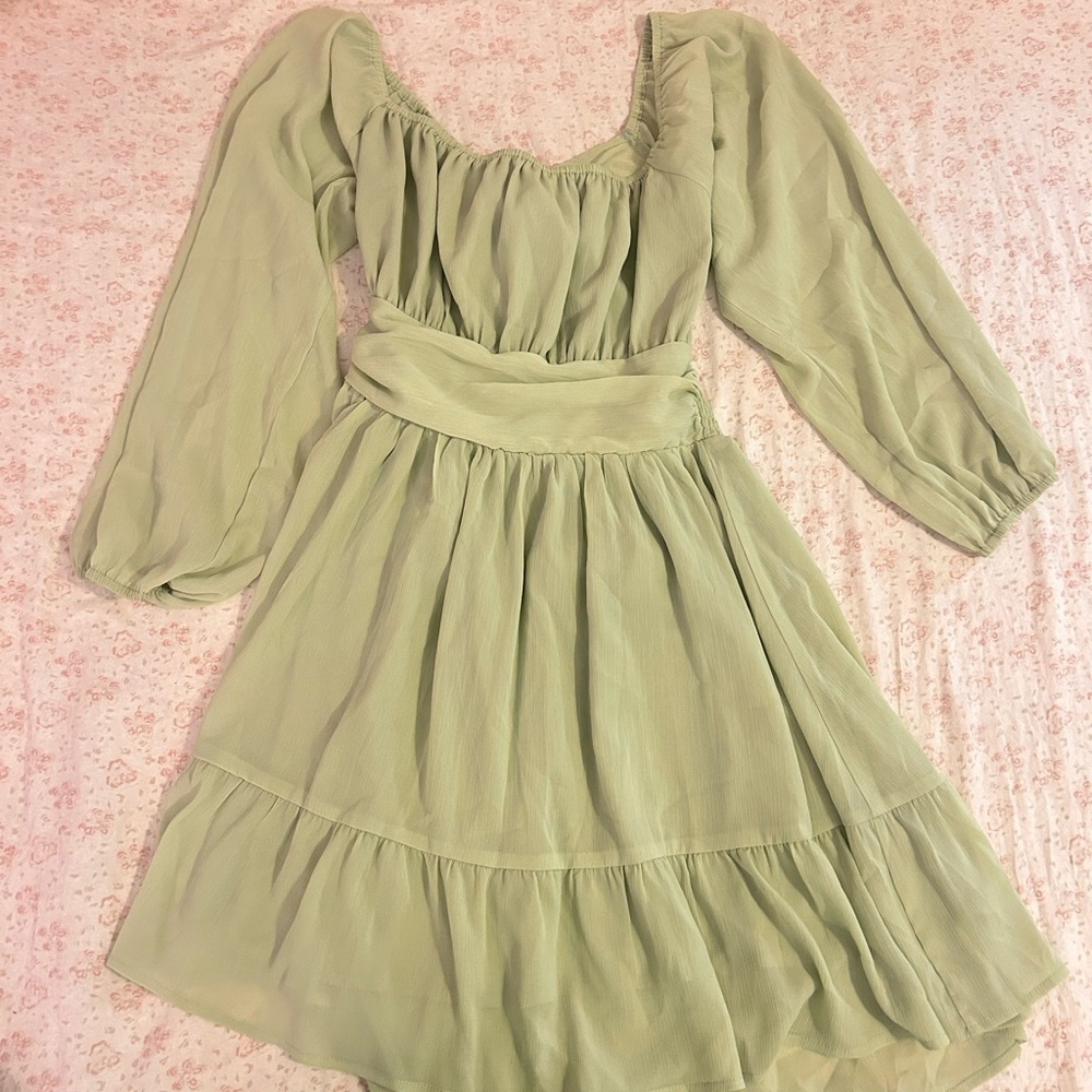 Boutique Elegant Green Women's Dress